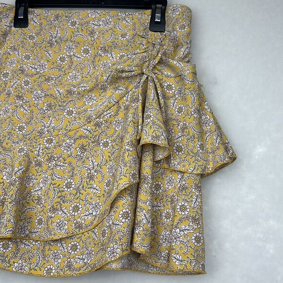 Girl Princess Crepe Ruffle Hem Layered Empire Waist Skirt Sz 12 Floral - Picture 2 of 8
